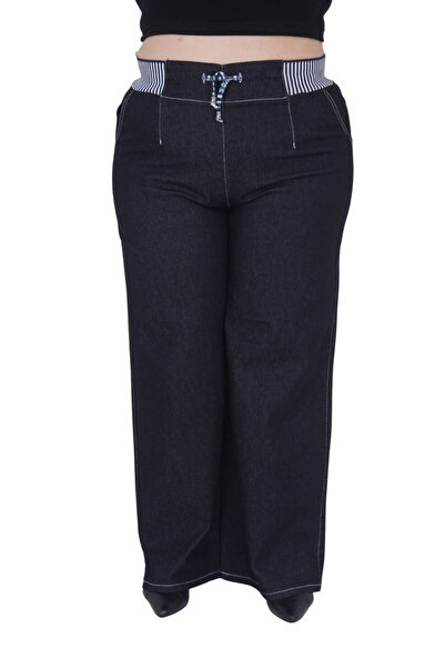 ZANESSI Plus Size Shaping / Sculpting Elastic High Waist Wide Leg Denim Women...