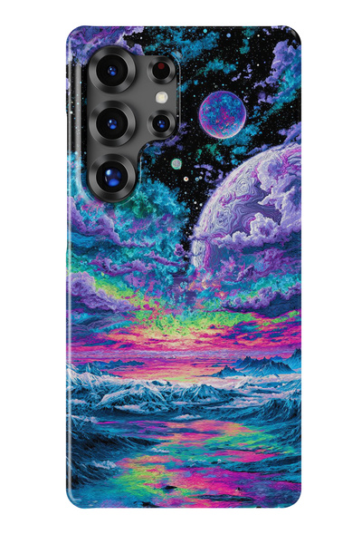 lelia حافظة هاتف شفافة متوافقة مع هاتف سامسونج جالاكسي S24 الترا مطبوع |   ال...