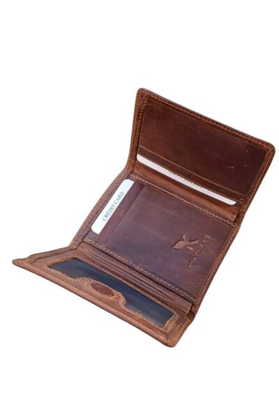 Deribond Genuine Leather Men's Wallet with Magnet Cover