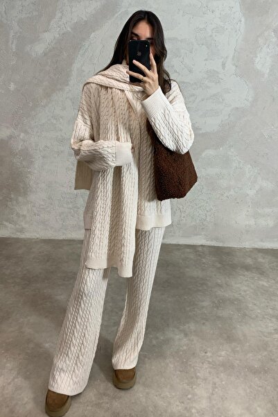 La Perla Boutique Passo Hair Braided Scarf Detailed Double Set