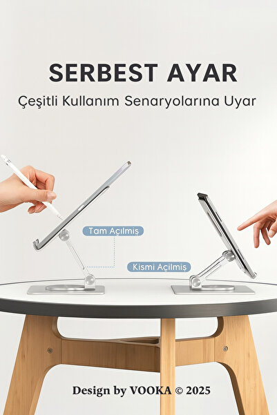 MO DOU 360 ° Περιστρεφόμενη αναδιπλούμενη βάση για tablet τηλεφώνου – Ελαφρύ φορητό πολυλειτουργικό επιτραπέζιο στήριγμα