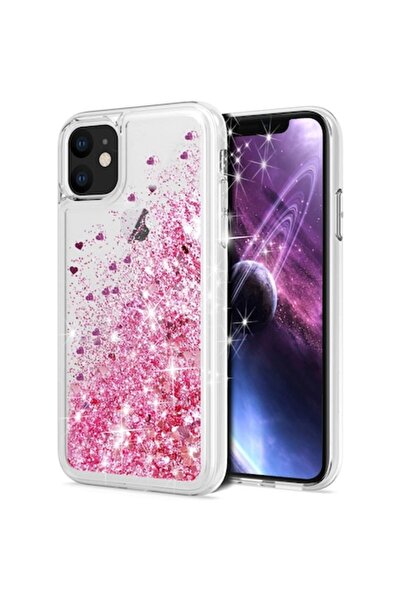 PlanetPhone Husa pentru iPhone 12 din silicon cu sclipici si apa, stil fashio...