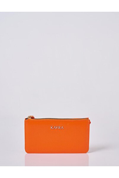 Kayra Hand Wallet with Logo Orange