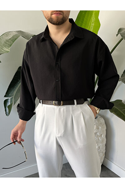 HAWKKİNG Men's Oversize Modal Shirt