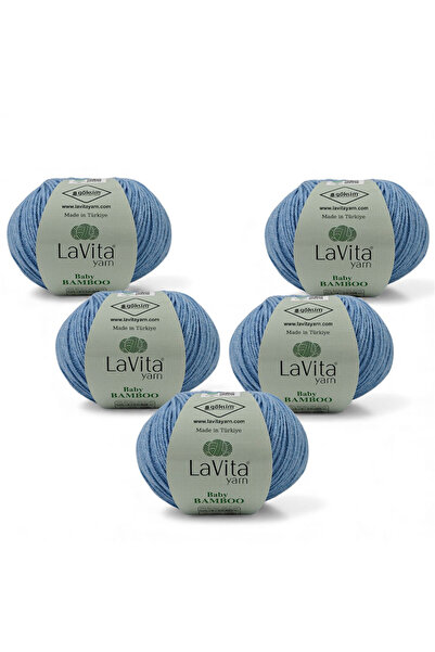 LaVita Yarn Fir de tricotat manual Baby Bamboo 50% Bambus 50% Acrilic 250gr 5...