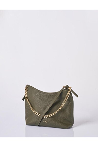Kayra Chain Detailed Shopper Bag Khaki