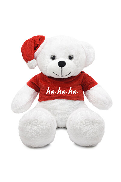 Özgüner Oyuncak 70 cm Christmas Plush Bear – Ho Ho Ho Plush Toy with Hat