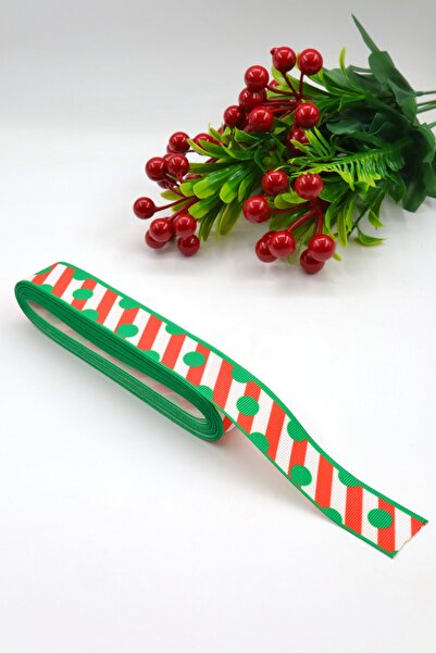 YENİCİ شريط مزخرف لرأس السنة (10 أمتار - 2.5 سم)