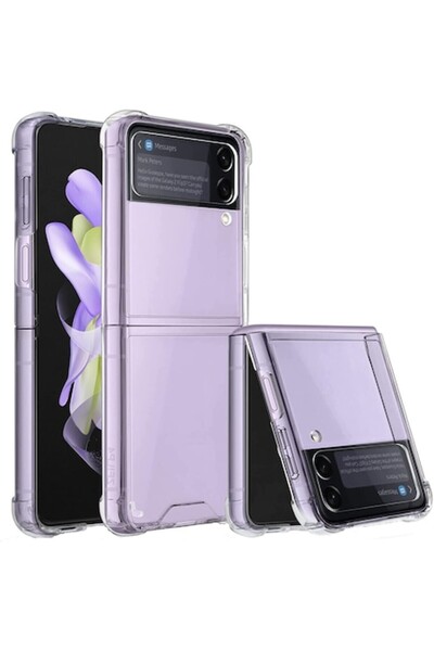 PlanetPhone Husă de protecție pentru Samsung Galaxy Z Flip 4 — Rezistentă la șocuri, silicon transparent premium și policarbonat