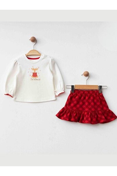 Zekids Baby Girl Organic New Year Themed Skirt Set
