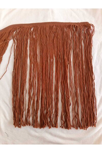 ULUPAMİR Kahverengi Püsküllü Geniş Elbise Saçak