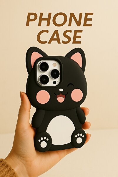 OSG iPhone 15 Pro Compatible 3D Cute Animal Character Shock-Absorbing Premium Non-Yellowing Phone Case