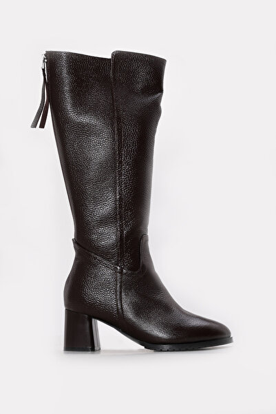 FAST STEP Genuine Leather and Fur Women's Classic Boots 064Yza850