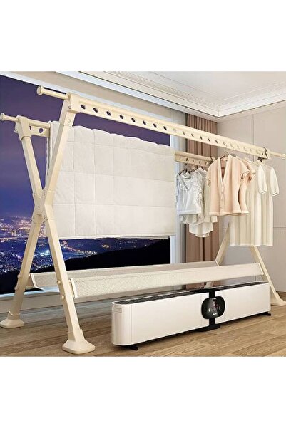 NKX Clothstand 2.51 Meter Telescopic Single Pole White Drying Net