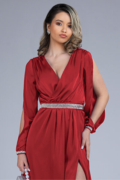 Perdonna Elegant long dress with slit on the leg - Timeea 51023