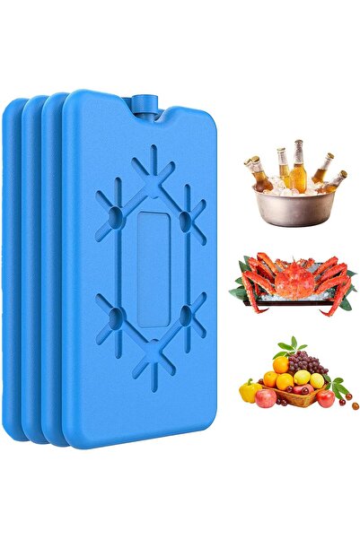 KOWVOWZ 4 قطع من أكياس الثلج فائقة الرقة قابلة لإعادة الاستخدام لعلبة الغداء ...