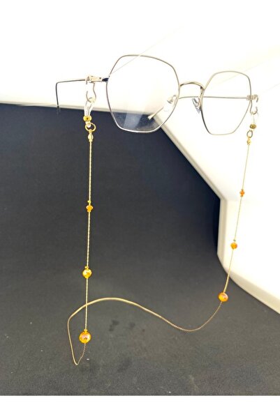 Optic Master Italian Chain Round Beaded Glasses Cord / Chain Orange