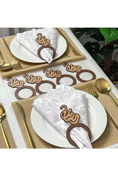 Story of candle Ramadan, 6 tissue holders and placemats with the phrase "Rama...