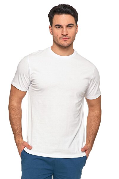 MORAJ Men's T-Shirt Cotton Short Sleeve White PLUS SIZE 4XL