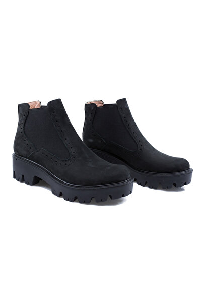 romana Rom-Puebla Women's Casual Nubuck Leather Boots - Black