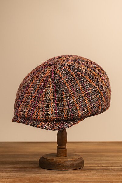 Külah Tweed Multi Colored English Cap Hat