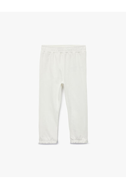 Koton Cotton Basic Fleece-Lined Jogger Sweatpants with Elastic Waist