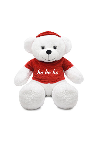 Özgüner Oyuncak 70 cm Christmas Plush Bear – Ho Ho Ho Plush Toy with Hat