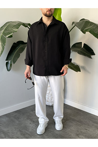 HAWKKİNG Men's Oversize Modal Shirt