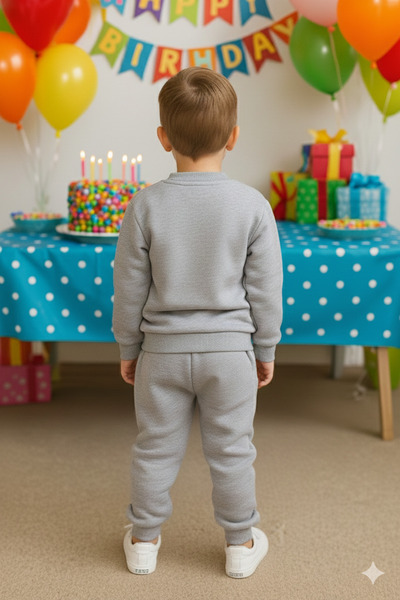 Yalçınoğlu Kids Children's Bottom and Top Set – 3 Thread Count Fleece-Lined Thick Fabric, Comfortable Winter Set I Warm, Soft and Comfortable