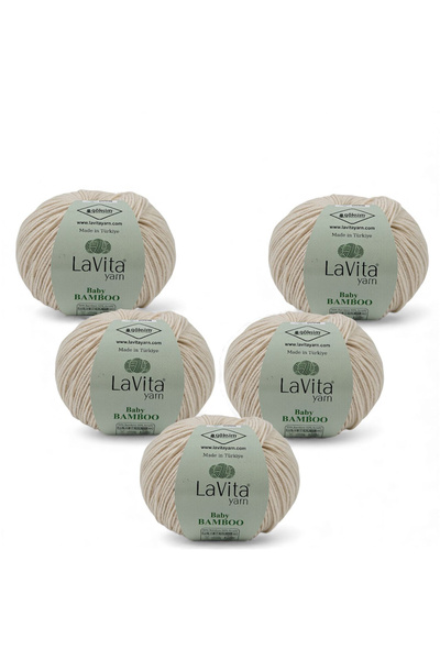 LaVita Yarn Fir de tricotat manual Baby Bamboo 50% Bambus 50% Acrilic 250gr 5...