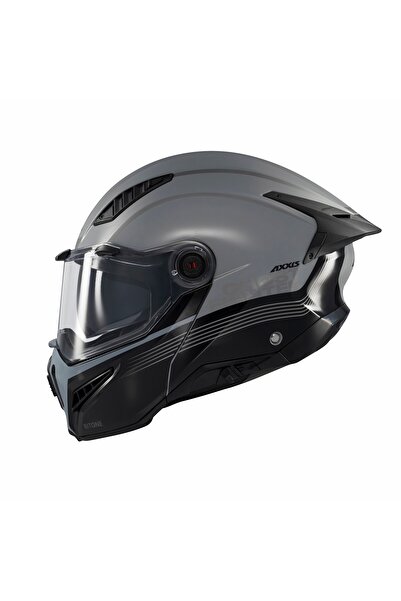 AXXIS Ghostfighter SV Bitone C2 Gri Motosiklet Çene Açılır Kaskı
