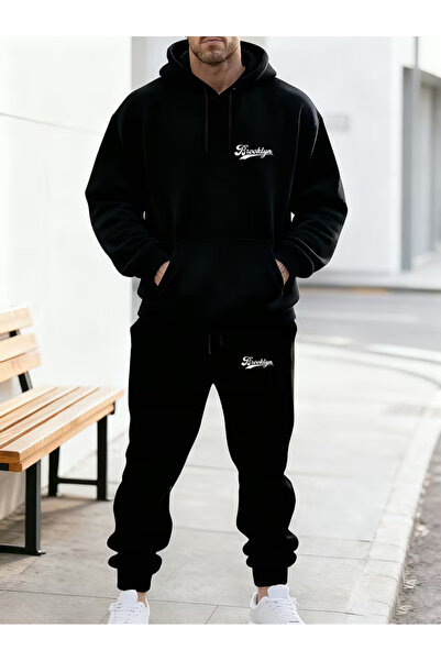 Flaubert Falubert-Men's Printed Etc Oversized Sweatahirt -Sweatpants 2-Piece Set