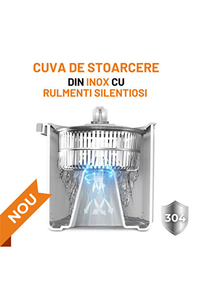 Dreamramp Cleaning set, bucket with mop, two refills, height-adjustable.