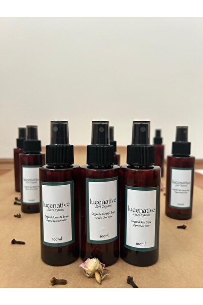lucenative % 100 Organik Saf Lavanta Suyu & Karanfil Suyu & Gül Suyu Parlaklı...