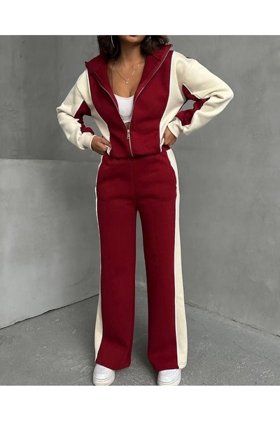 La Perla Boutique Double Color Piped Sweatshirt Set