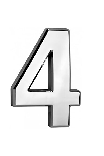 Strend Pro Numar casa MagicHome, cifra 4, PVC, Argintiu, 70x100mm, 3D