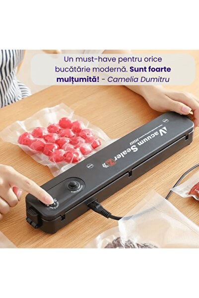 OferteTop Aparat De Vidat Și Sigilat Cu 10 Pungi Incluse