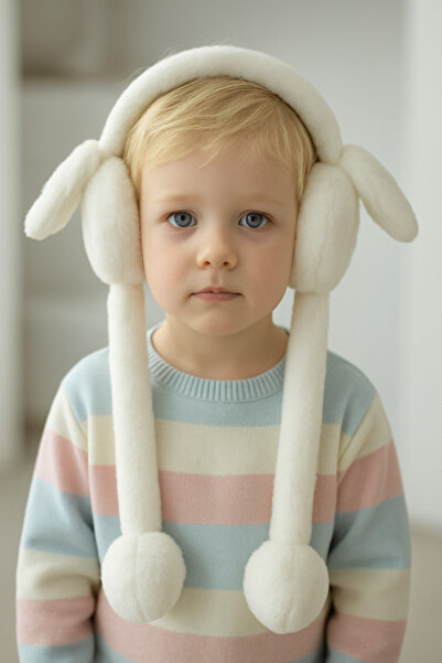 Butik 5–12 Yaş Çocuk Peluş Tavşan Kulaklık – Hareket Eden Sesli | Sıcak Tutuc...