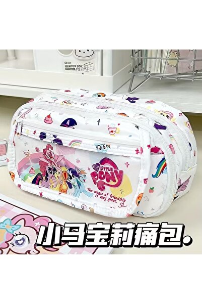 Kawaii My Little Pony 4 Bölmeli Geniş Kapasiteli Kalemlik Kalem Çantası