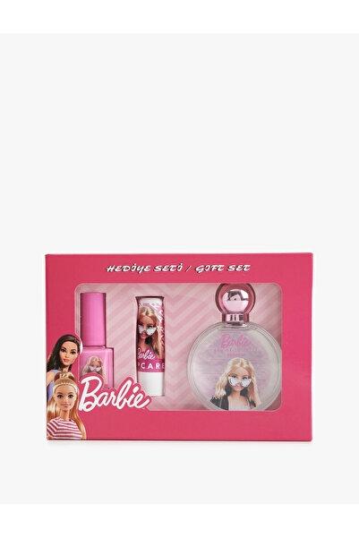 Barbie Hediye Seti Parfüm Oje ve Dudak Nemlendirici 3'lü Lisanslı