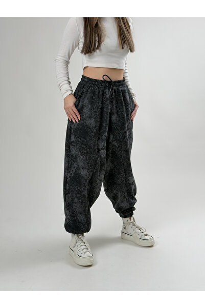 COCOPELLI Women's Black Patterned Sports Shalwar Coc2623