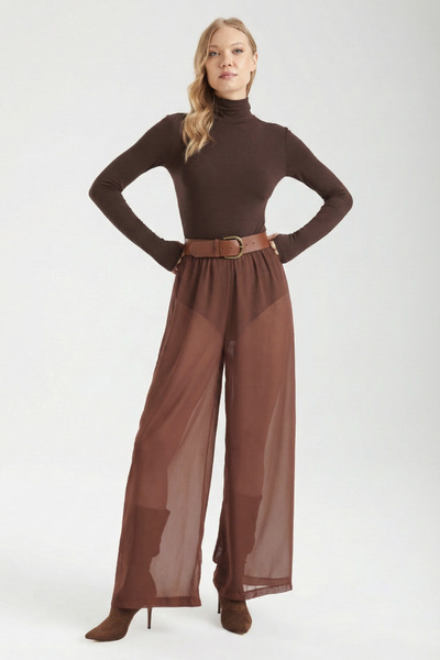 By Yaren Yazıcı Mănuși cu mânecă lungă pentru femei, cu gât roșu, cu detaliu ...