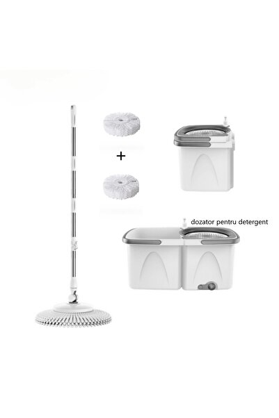 Dreamramp Cleaning set, bucket with mop, two refills, height-adjustable.