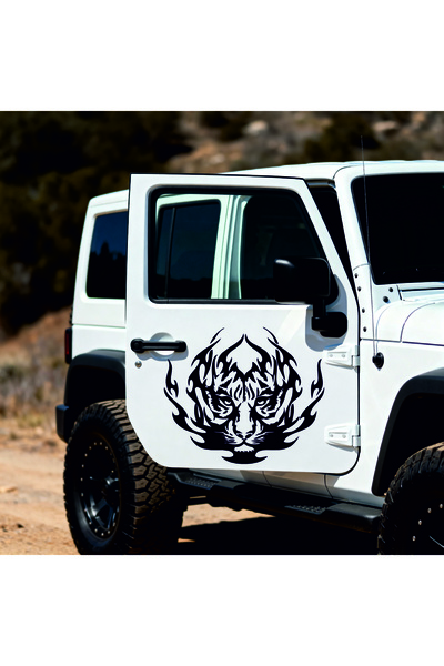 StickITsibiu Tribal Tiger – 4×4 Off-Road Car Sticker – Dimensions 30x26 cm.