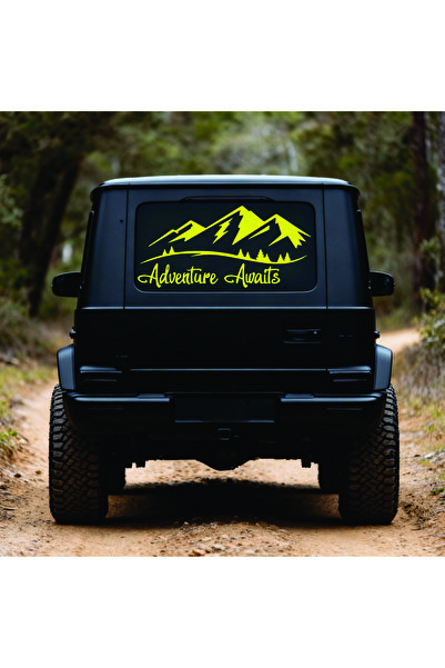 StickITsibiu Adventure Awaits – 4×4 Off-Road Car Sticker – Dimensions 25x14.5 cm.