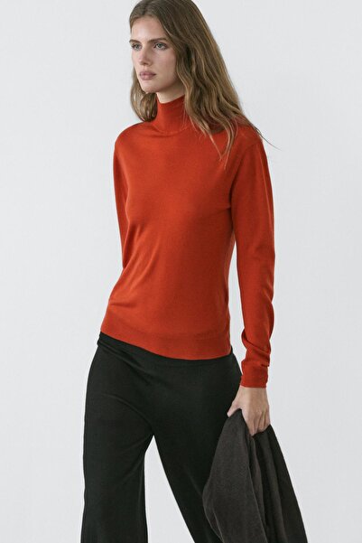 Massimo Dutti %100 yün dik yaka kazak