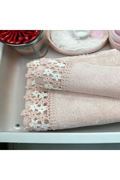 Reiashn Turkish towel, 2 pieces, 100% cotton, pink, size 30*50+50*90 cm