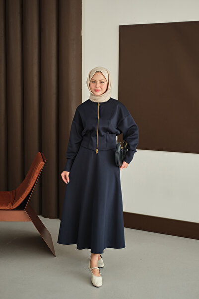 LOCCO Women's Waist Corset Detail Set Brown