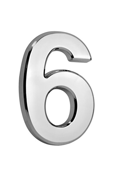 Strend Pro Numar casa MagicHome, cifra 6, PVC, Argintiu, 70x100mm, 3D