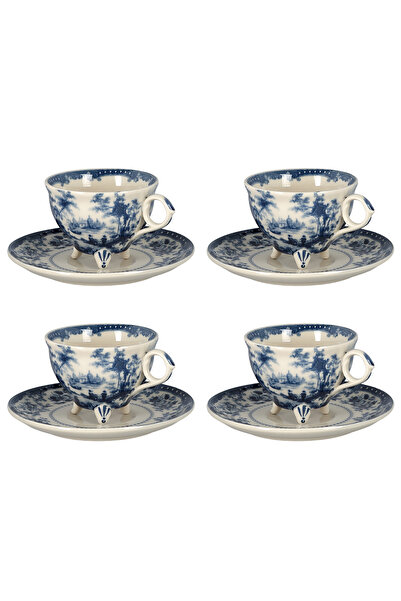 Lucky Art Florantine 4Lu Cay Fincani Seti Mavi